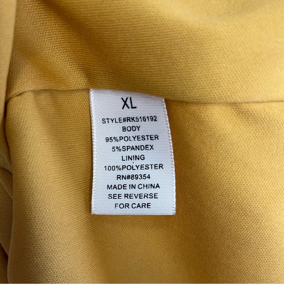 No Comment Floral Yellow Gully Lined Babydoll Y2K Slip Midi Dress Women Size XL - Picture 6 of 6